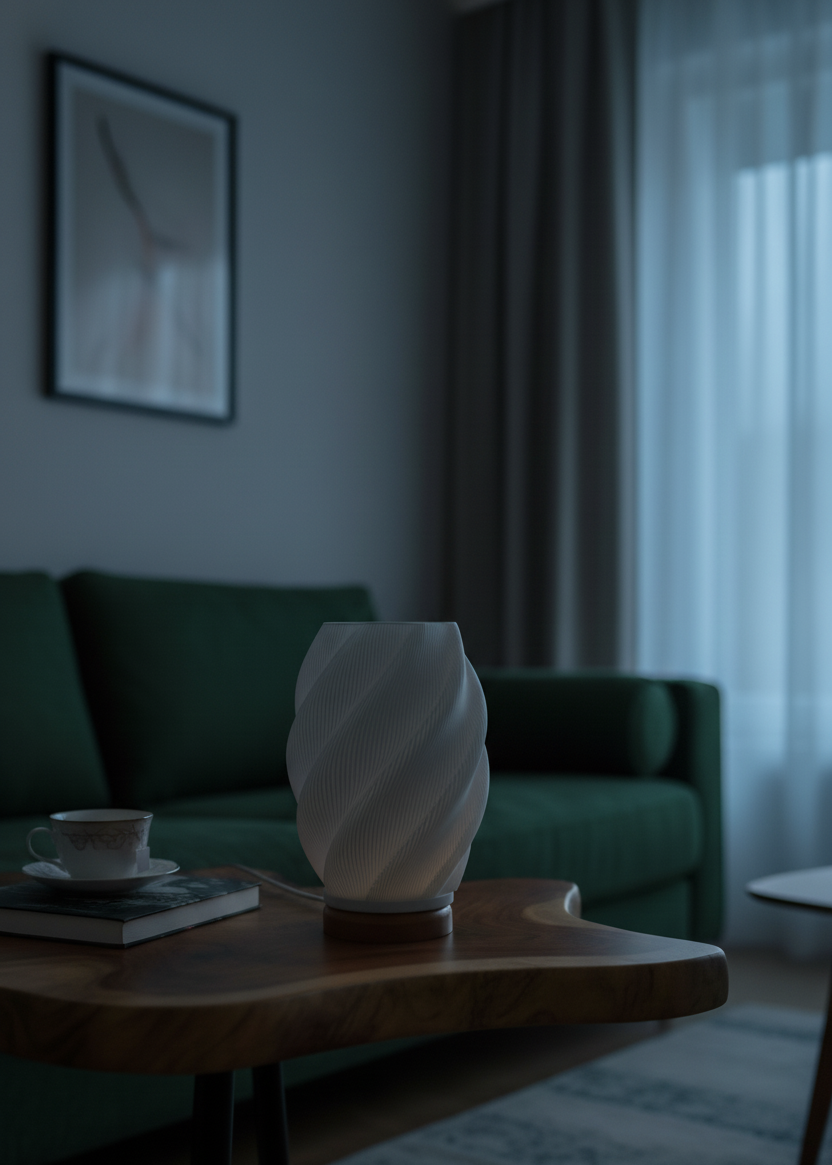 Vortex - Modern 3D Printed Swirl Mood Lamp