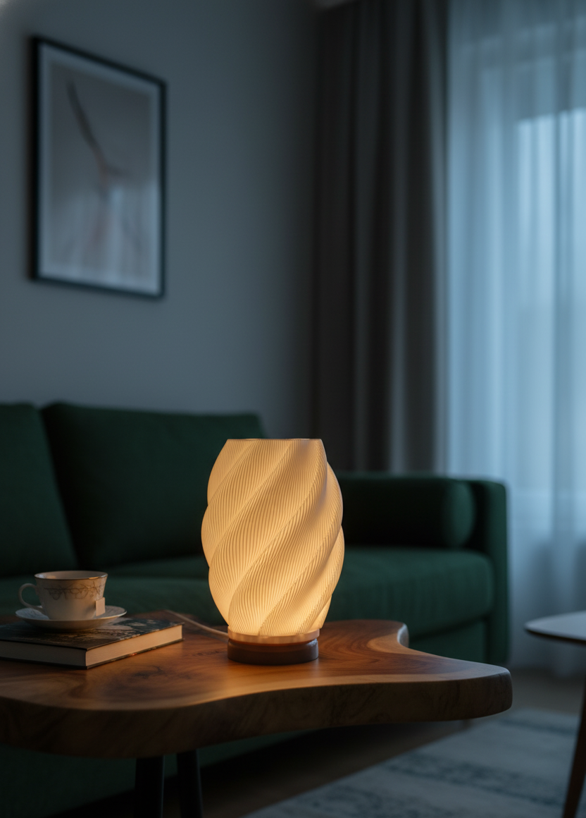 Vortex - Modern 3D Printed Swirl Mood Lamp
