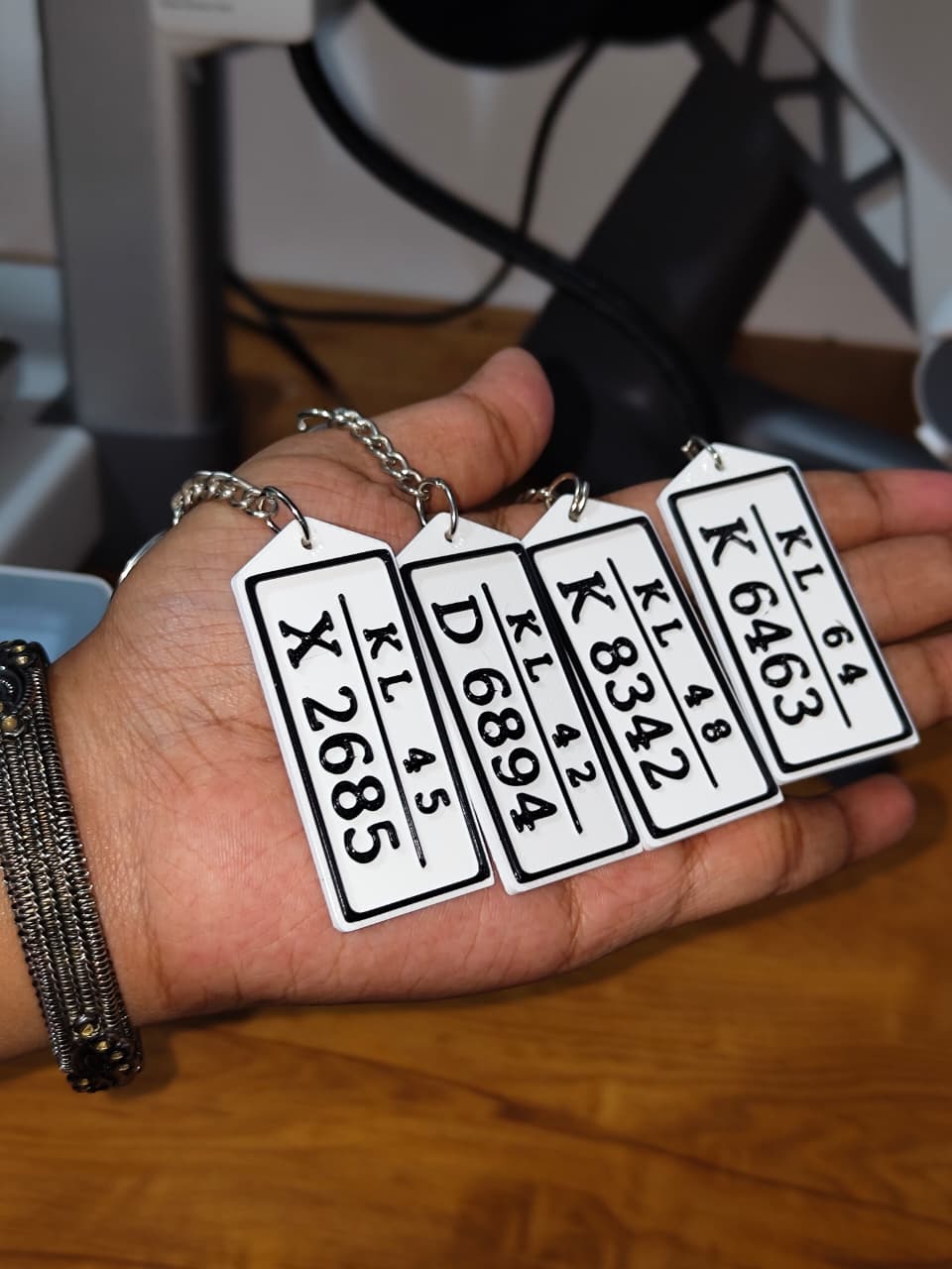 Custom Vehicle Number Plate KeyTag